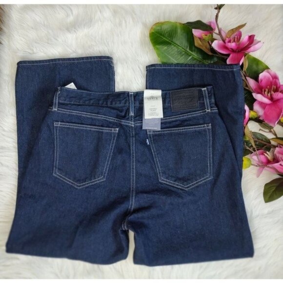 Levi's  Crop Flare Jeans 31 Dark Wash  Made in Japan Made and Crafted NEW - Picture 5 of 12